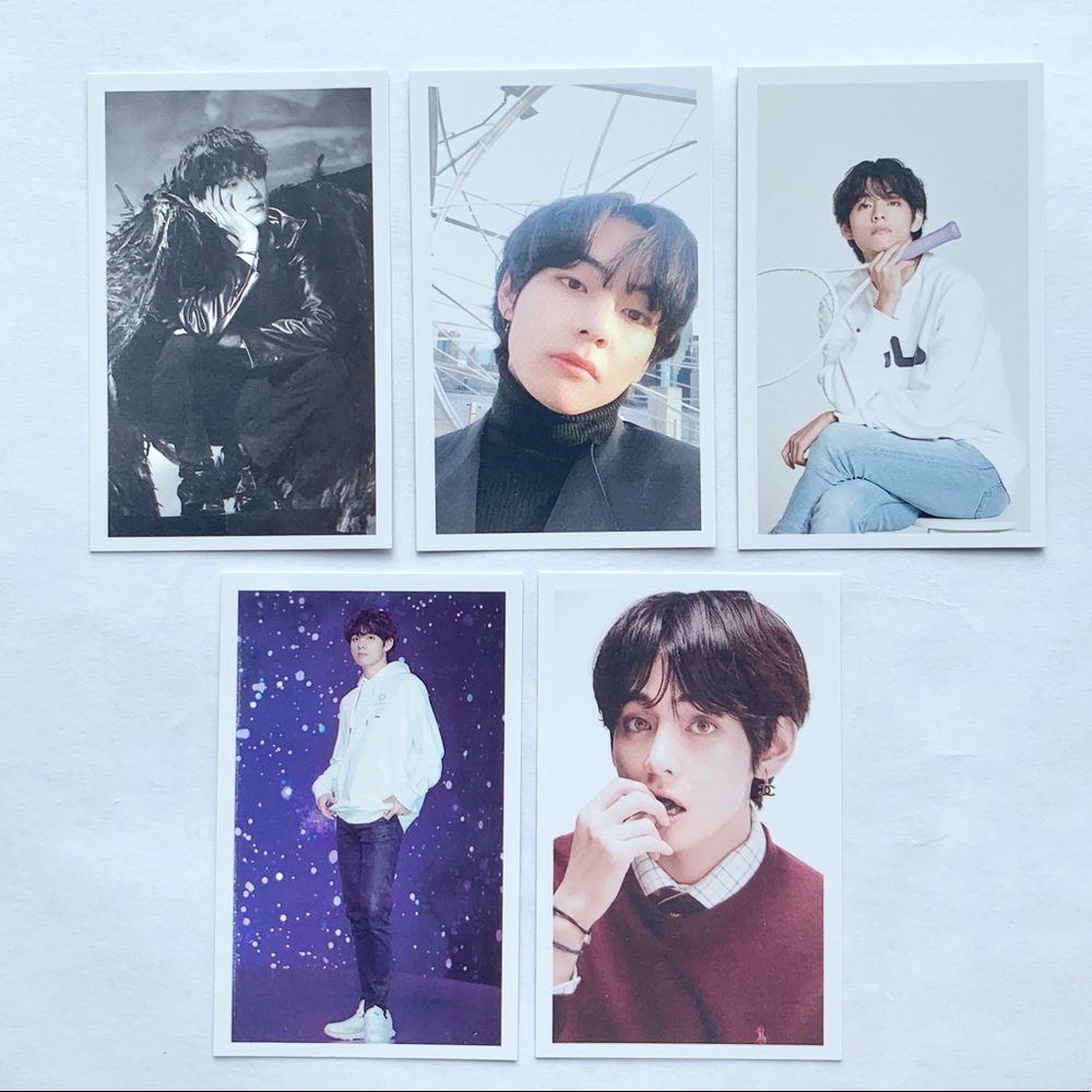 V Tae-hyung BTS Bangtan Boys Photocards Lot of 5